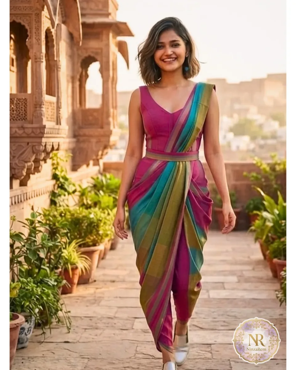 MulCotton Rainbow Saree